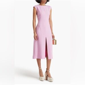 Dolce & Gabbana Wool Crepe Midi Dress in Baby Pink